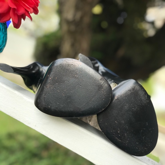 Rare 2016 Fendi Navy Leather Sculpted Heeled mules - Picture 6 of 8